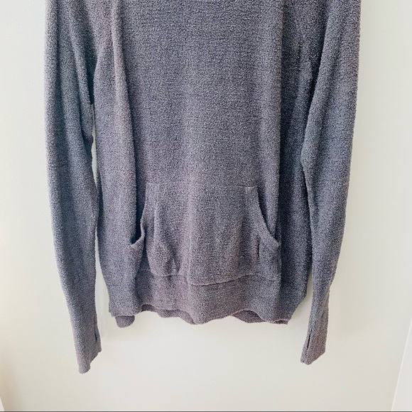 Barefoot Dreams CozyChic Lite Pullover Sweater Charcoal Sz Medium - Picture 3 of 9